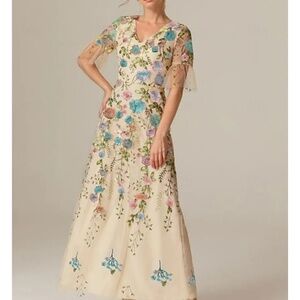 Floral Lace A-line Embroidered Special/Formal Occasion Dress Sz. 12. NEW W/TAGS